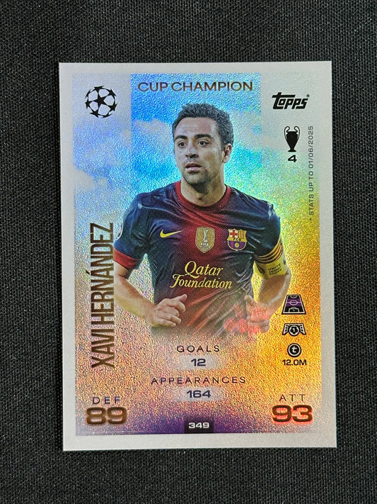 349 Xavi Hernández Barcelona Cup Champion - Topps Match Attax 2025/26