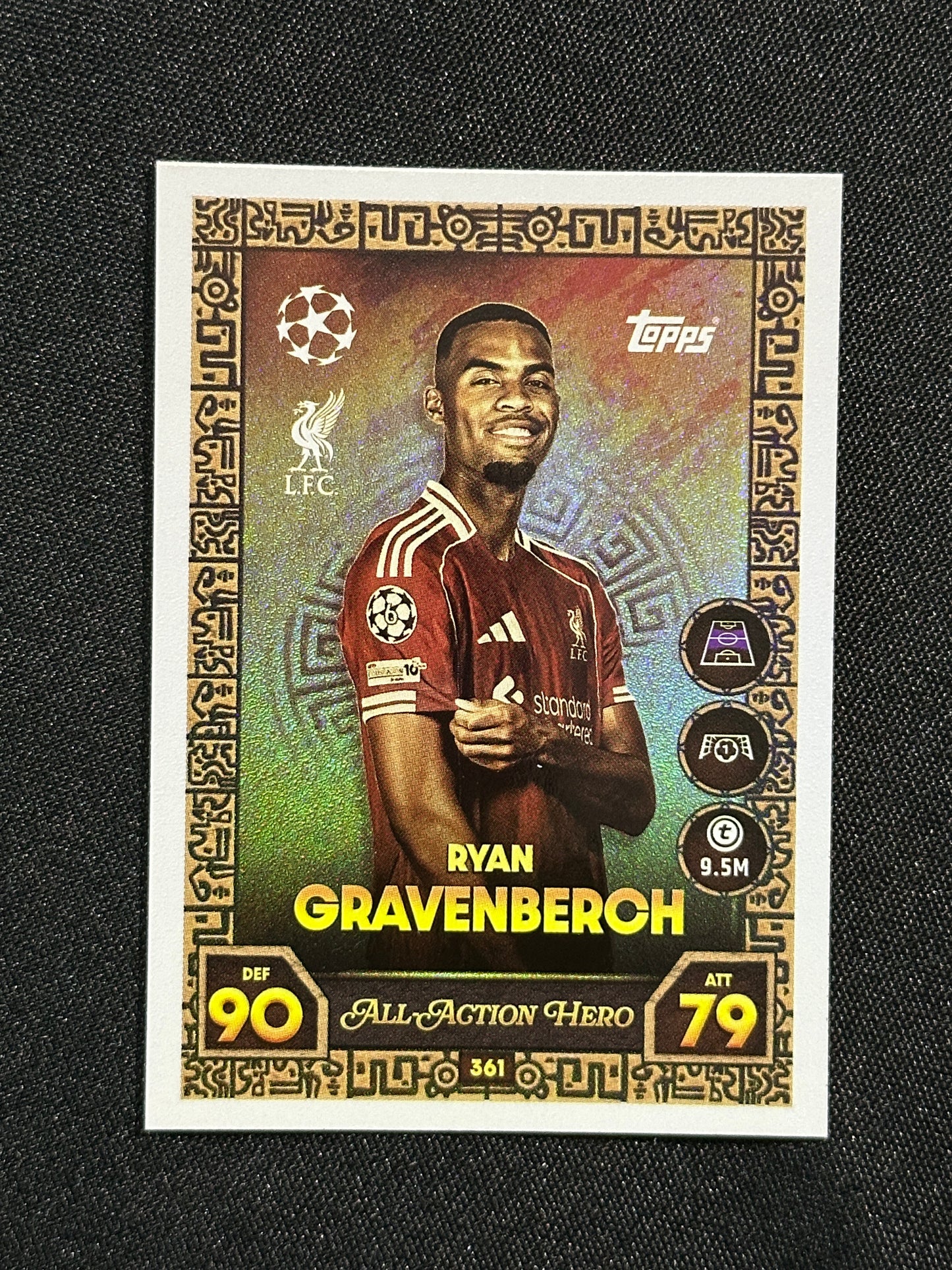 361 Ryan Gravenberch Liverpool All-Action Hero - Topps Match Attax 2025/26