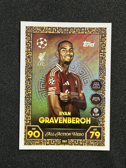 361 Ryan Gravenberch Liverpool All-Action Hero - Topps Match Attax 2025/26