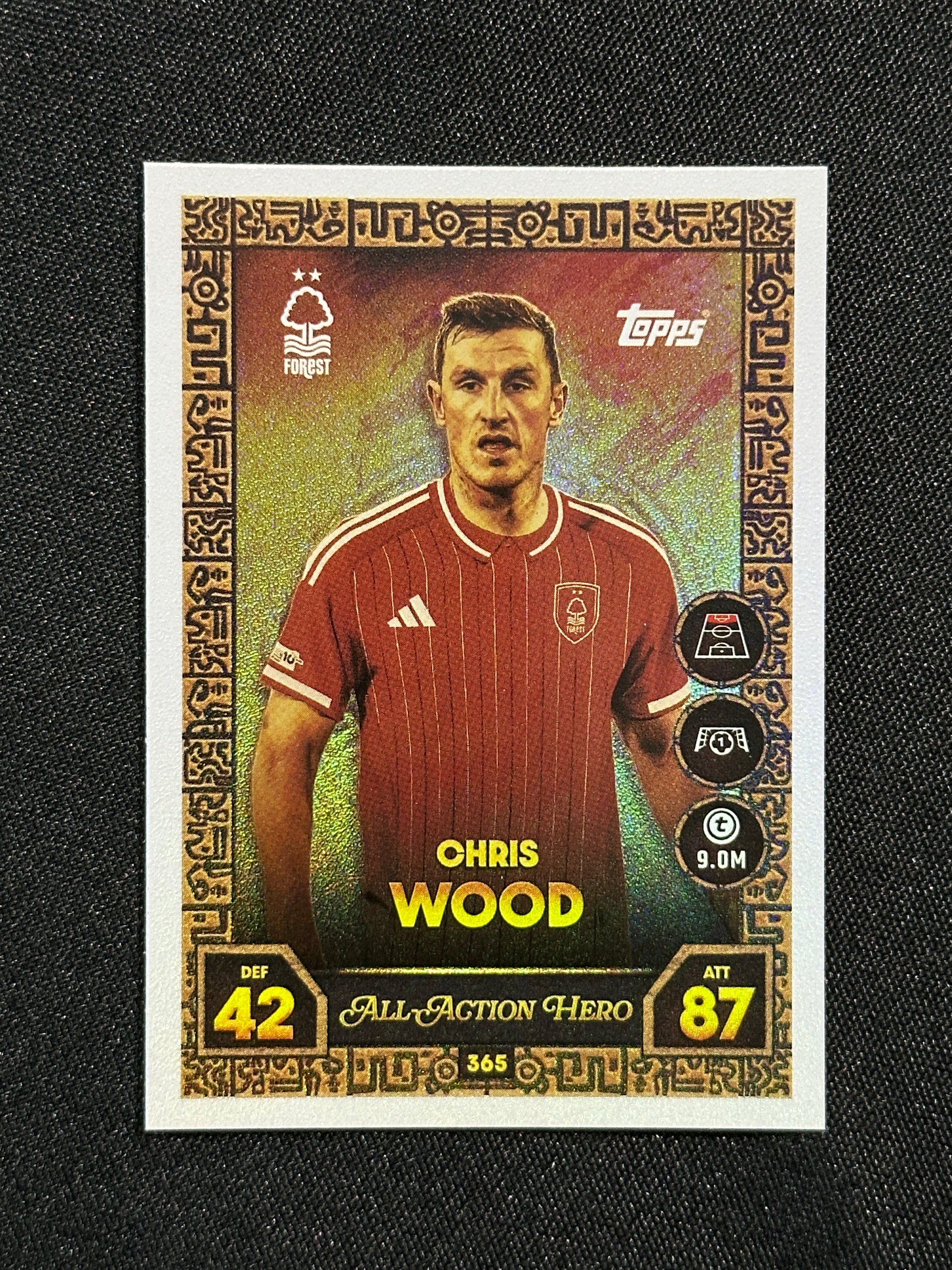 365 Chris Wood Nottingham Forest All-Action Hero - Topps Match Attax 2025/26