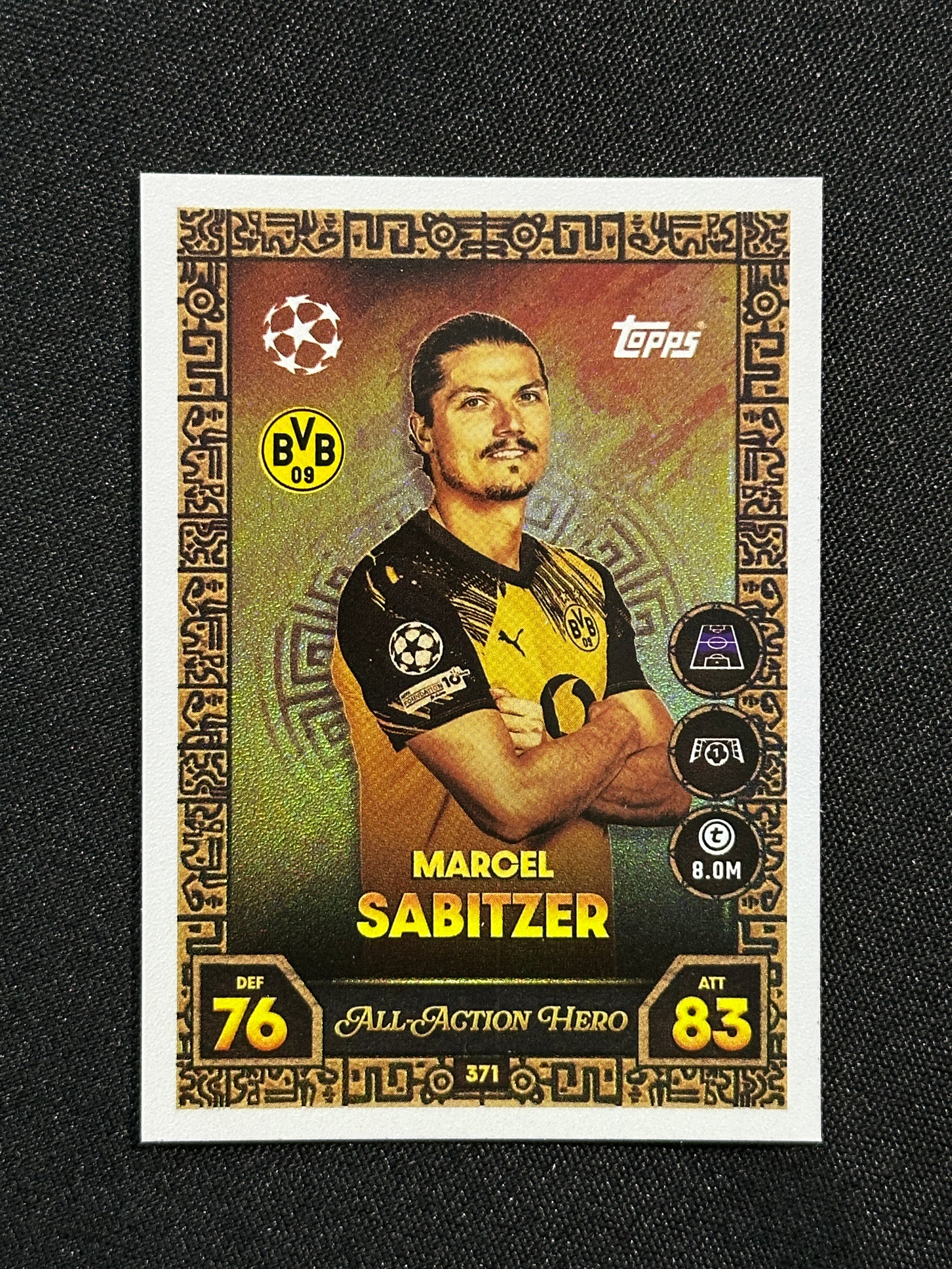 371 Marcel Sabitzer Borussia Dortmund All-Action Hero - Topps Match Attax 2025/26