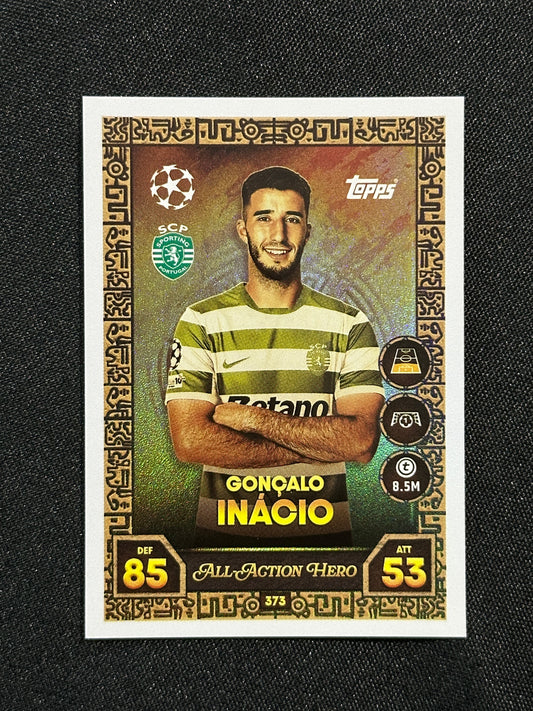 373 Gonçalo Inácio Sporting Lisbon All-Action Hero - Topps Match Attax 2025/26
