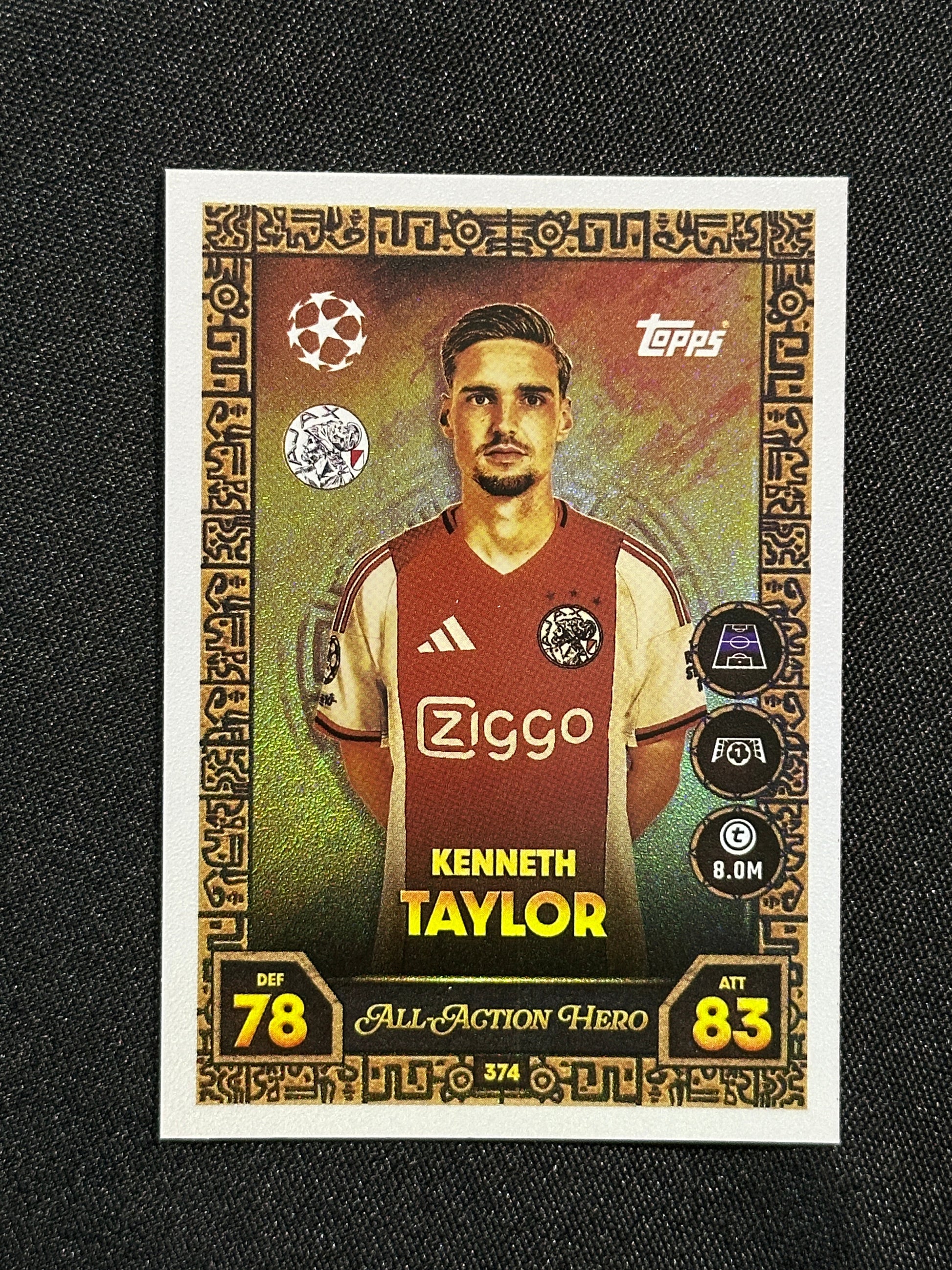 374 Kenneth Taylor AFC Ajax All-Action Hero - Topps Match Attax 2025/26