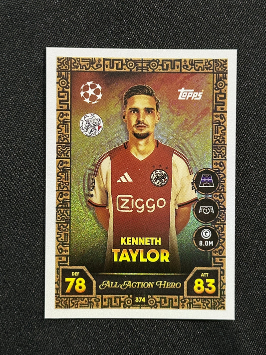 374 Kenneth Taylor AFC Ajax All-Action Hero - Topps Match Attax 2025/26