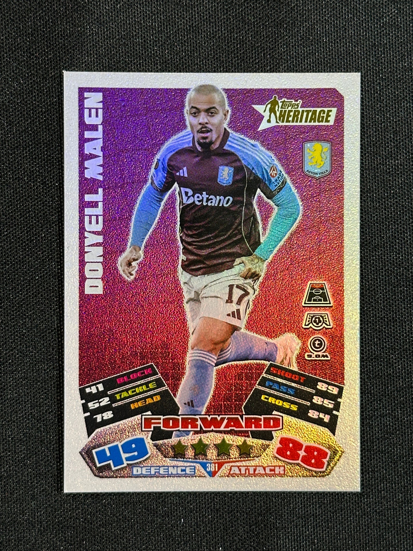 381 Donyell Malen Aston Villa Heritage - Topps Match Attax 2025/26
