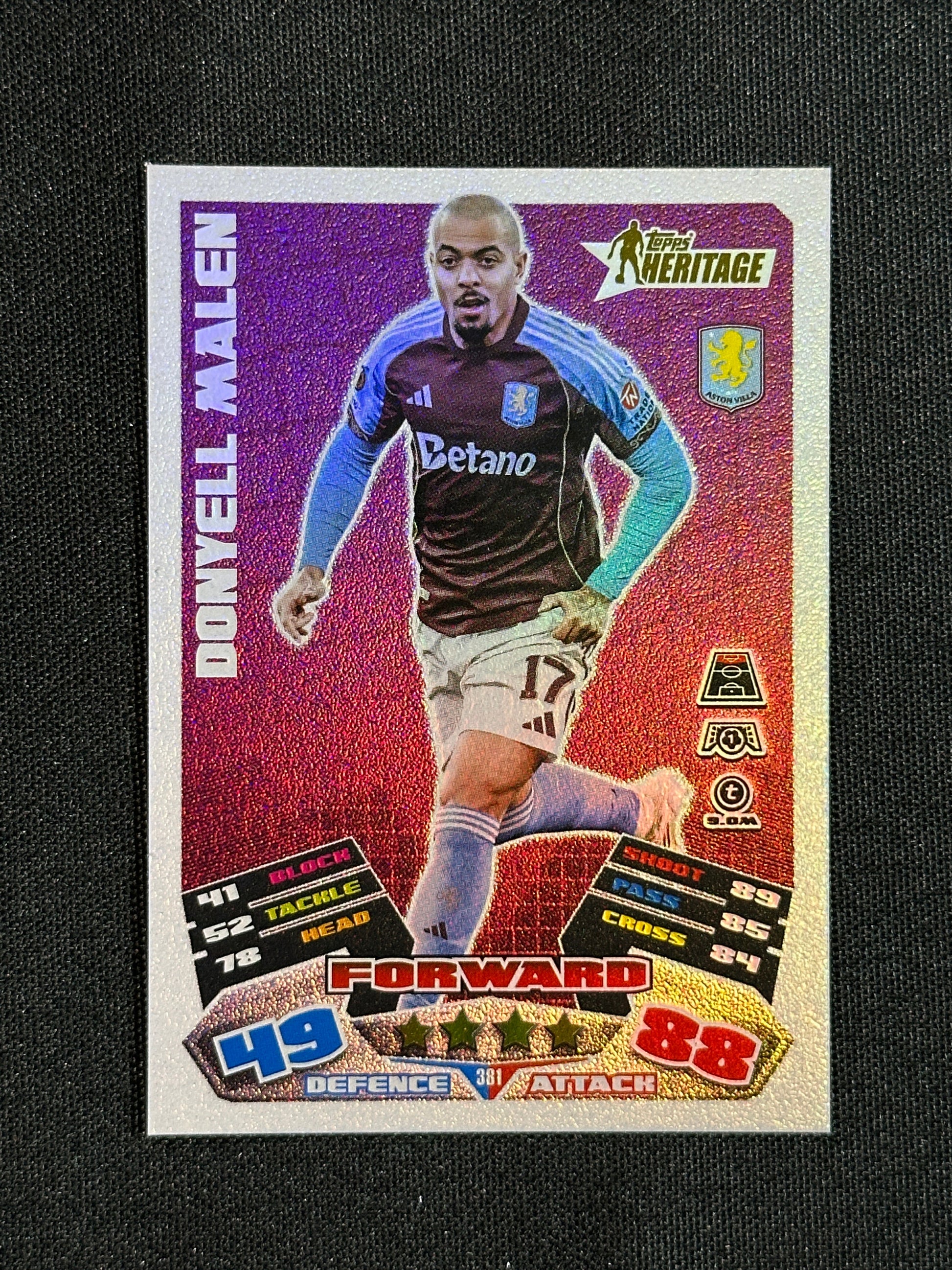 381 Donyell Malen Aston Villa Heritage - Topps Match Attax 2025/26
