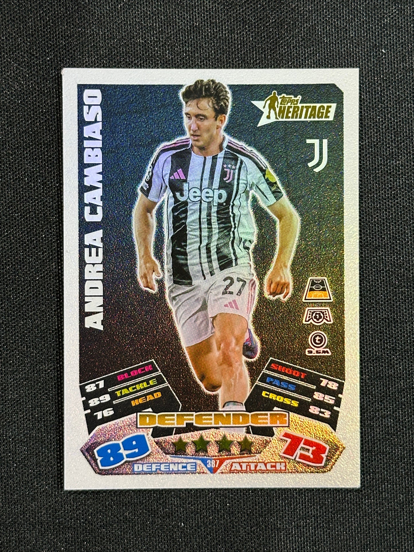 387 Andrea Cambiaso Juventus Heritage - Topps Match Attax 2025/26