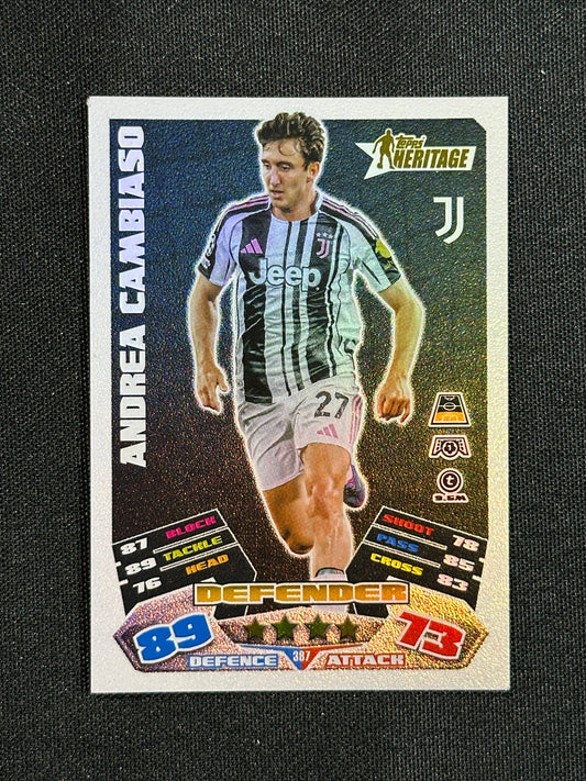 387 Andrea Cambiaso Juventus Heritage - Topps Match Attax 2025/26