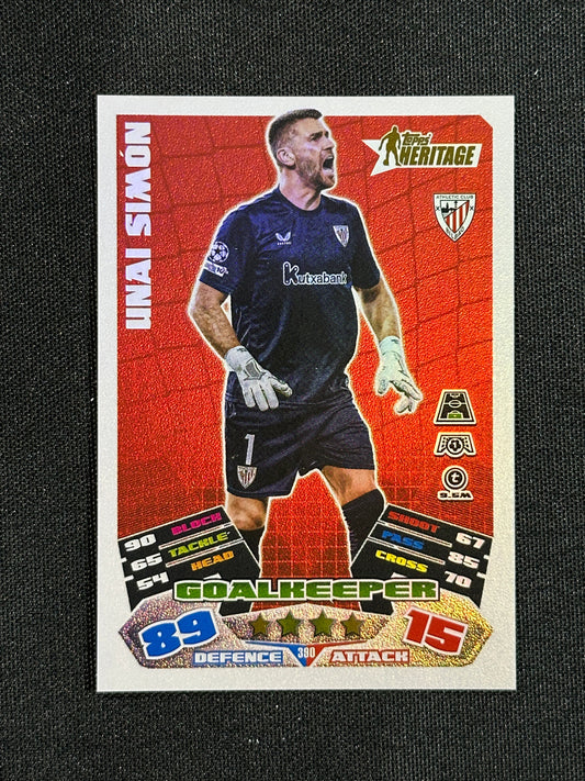 390 Unai Simón Athletic Club Heritage - Topps Match Attax 2025/26