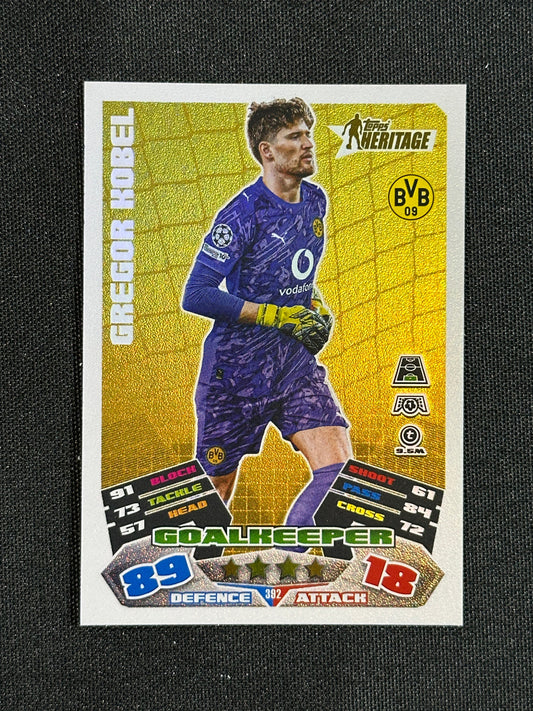 392 Gregor Kobel Borussia Dortmund Heritage - Topps Match Attax 2025/26