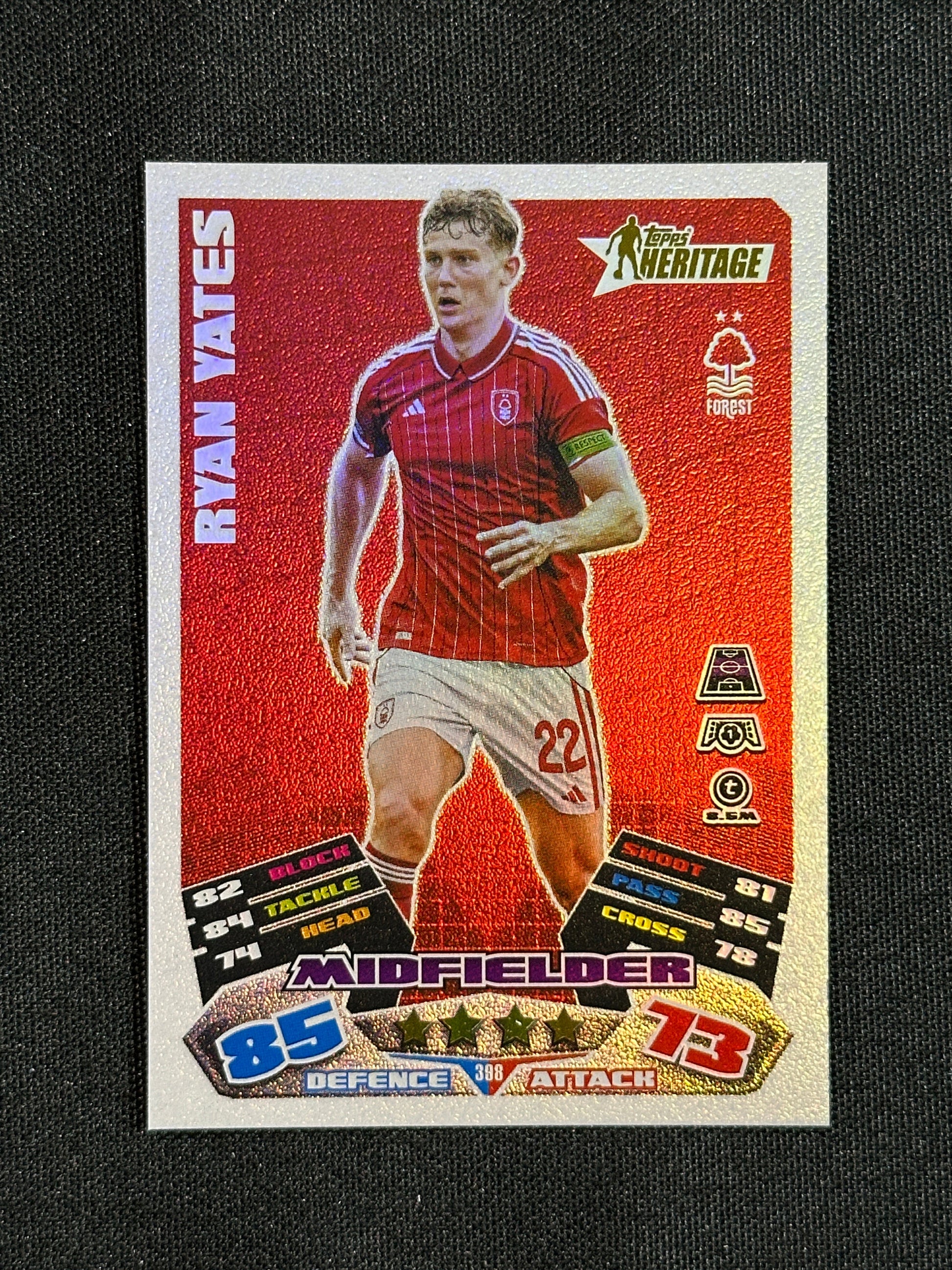 398 Ryan Yates Nottingham Forest Heritage - Topps Match Attax 2025/26