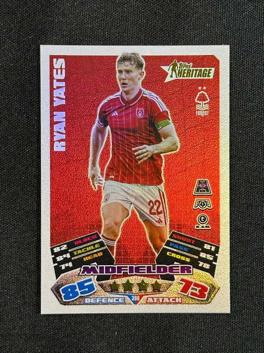 398 Ryan Yates Nottingham Forest Heritage - Topps Match Attax 2025/26