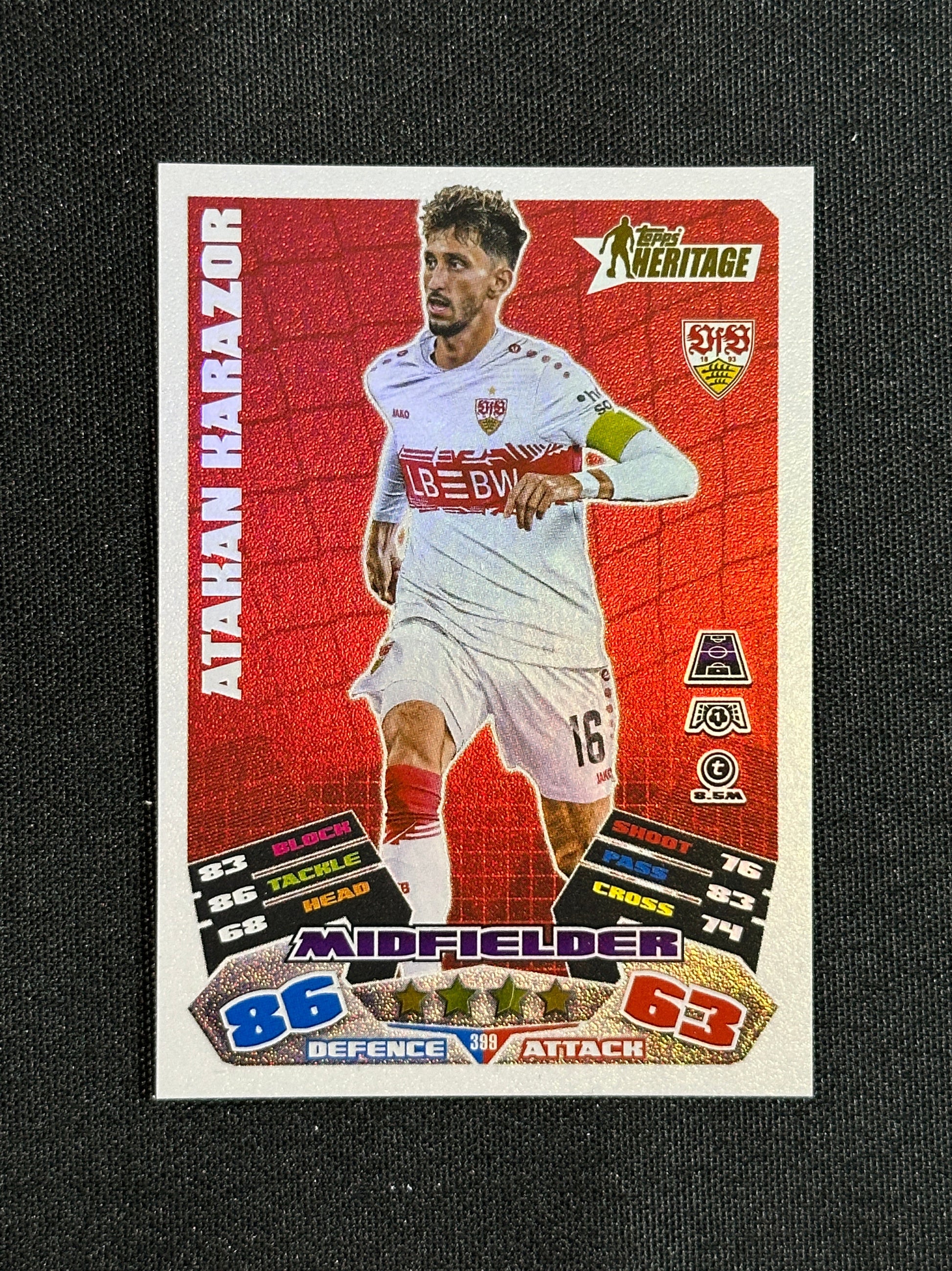 399 Atakan Karazor VfB Stuttgart Heritage - Topps Match Attax 2025/26