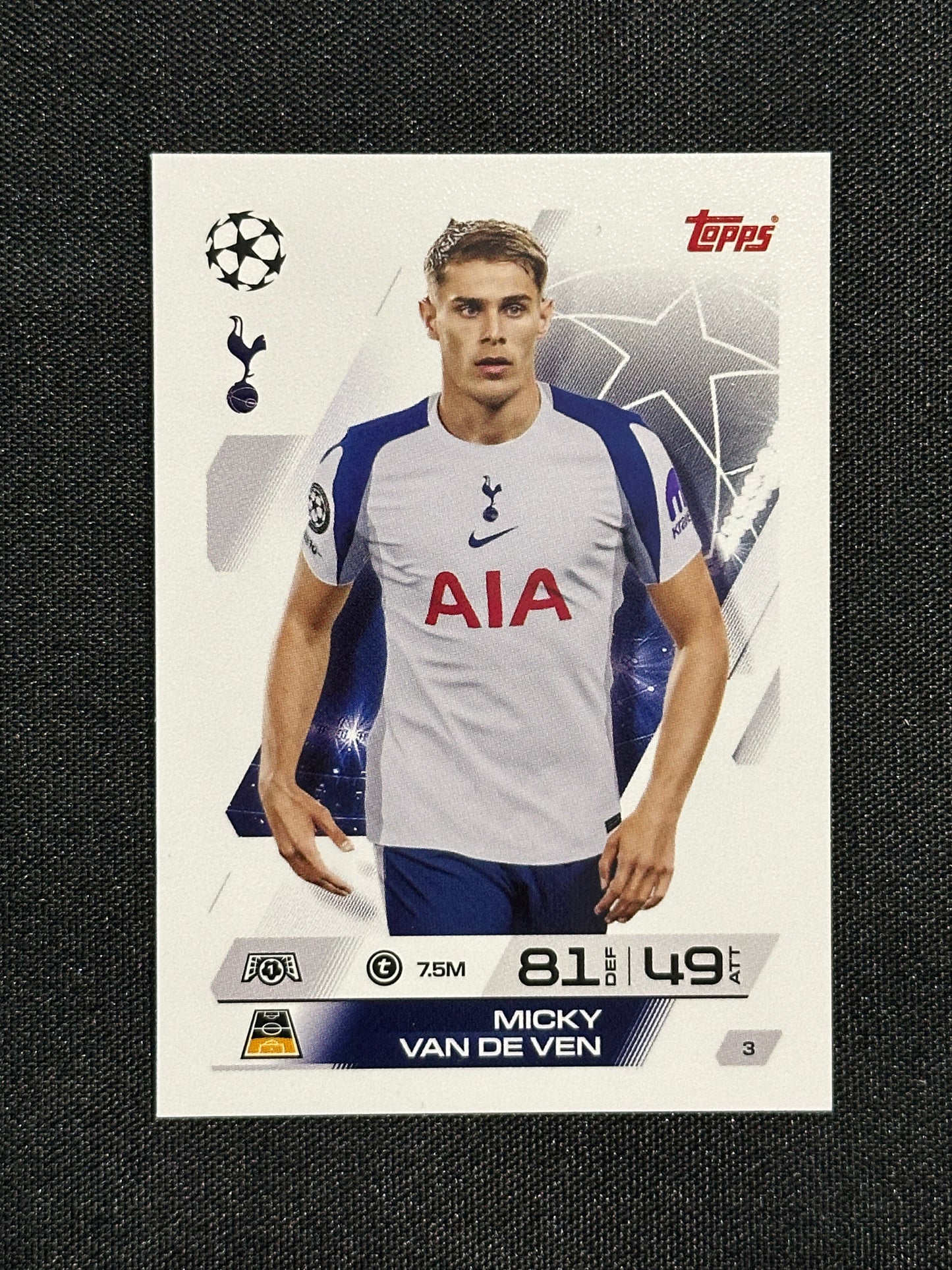 3 Micky van de Ven Tottenham Hotspur Base - Topps Match Attax 2025/26