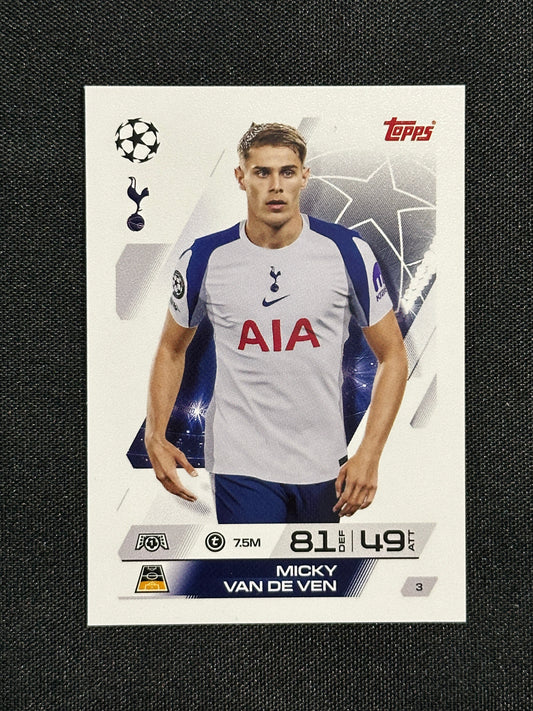 3 Micky van de Ven Tottenham Hotspur Base - Topps Match Attax 2025/26