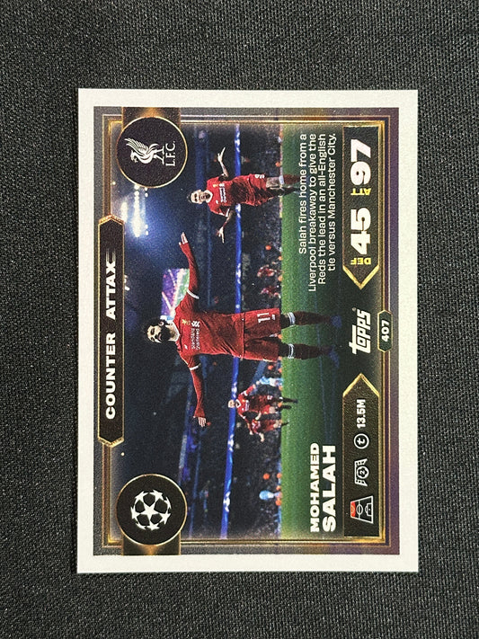 407 Mohamed Salah Liverpool Counter Attax - Topps Match Attax 2025/26