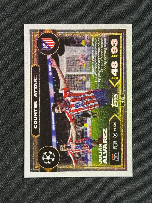 412 Julián Alvarez Atletico Madrid Counter Attax - Topps Match Attax 2025/26