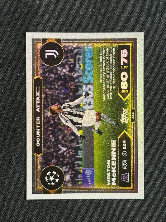414 Weston McKennie Juventus Counter Attax - Topps Match Attax 2025/26