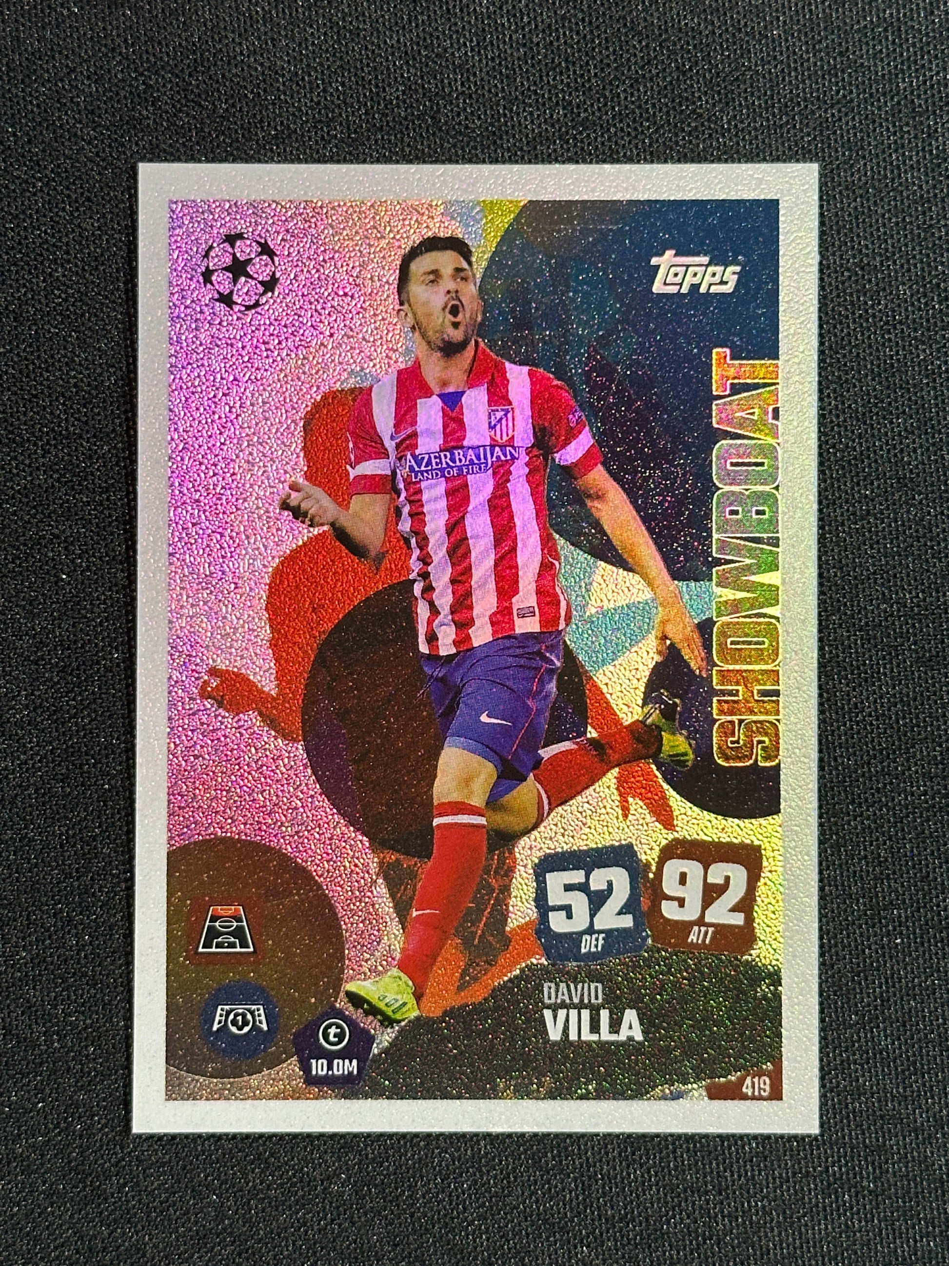 419 David Villa Manchester City Showboat - Topps Match Attax 2025/26