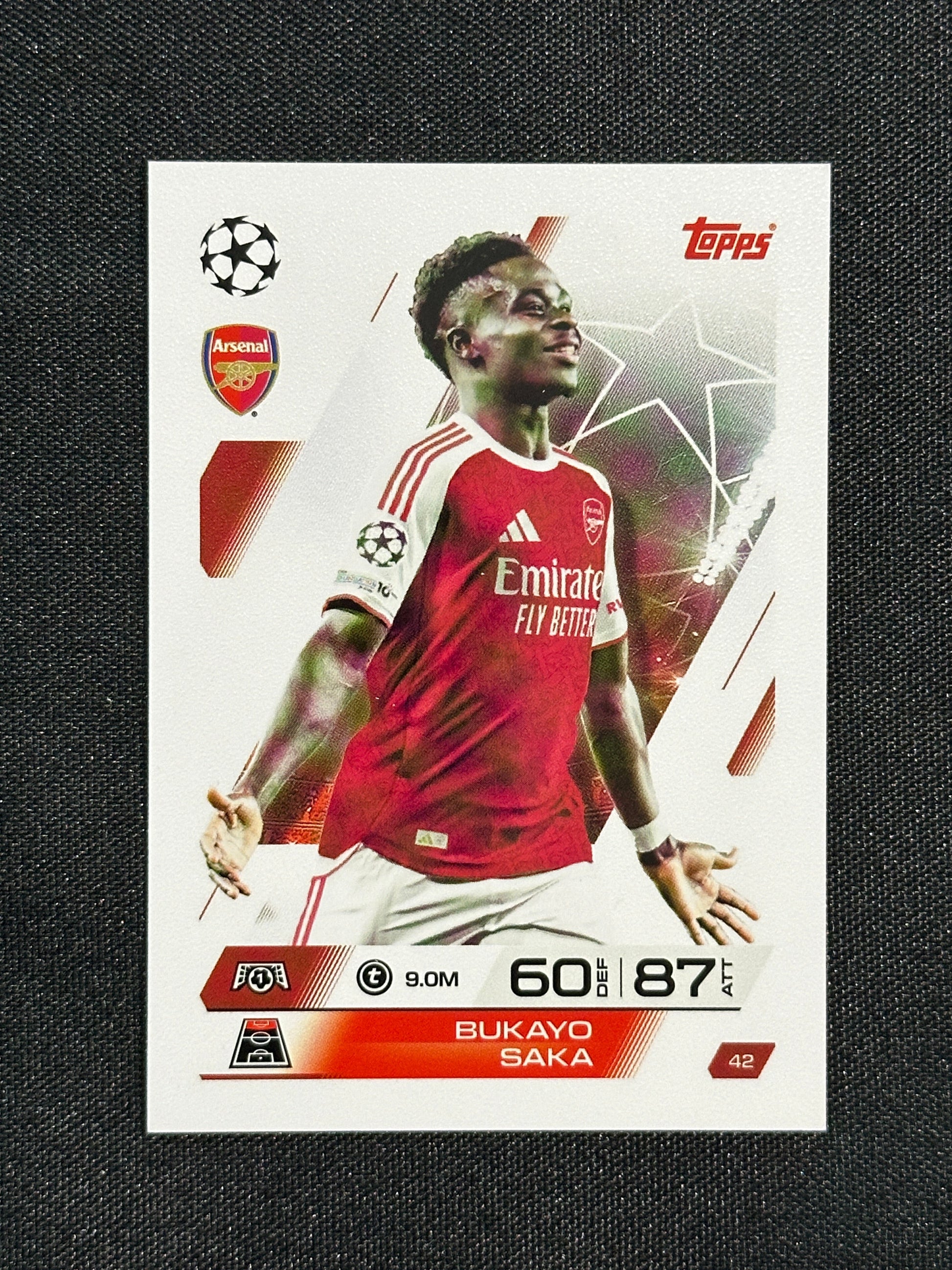 42 Bukayo Saka Arsenal Base - Topps Match Attax 2025/26