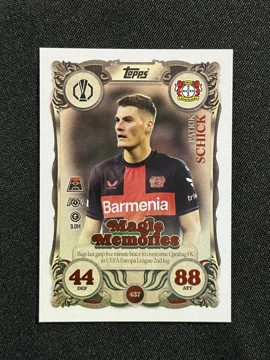 437 Patrik Schik Bayer Leverkusen Magic Memories - Topps Match Attax 2025/26