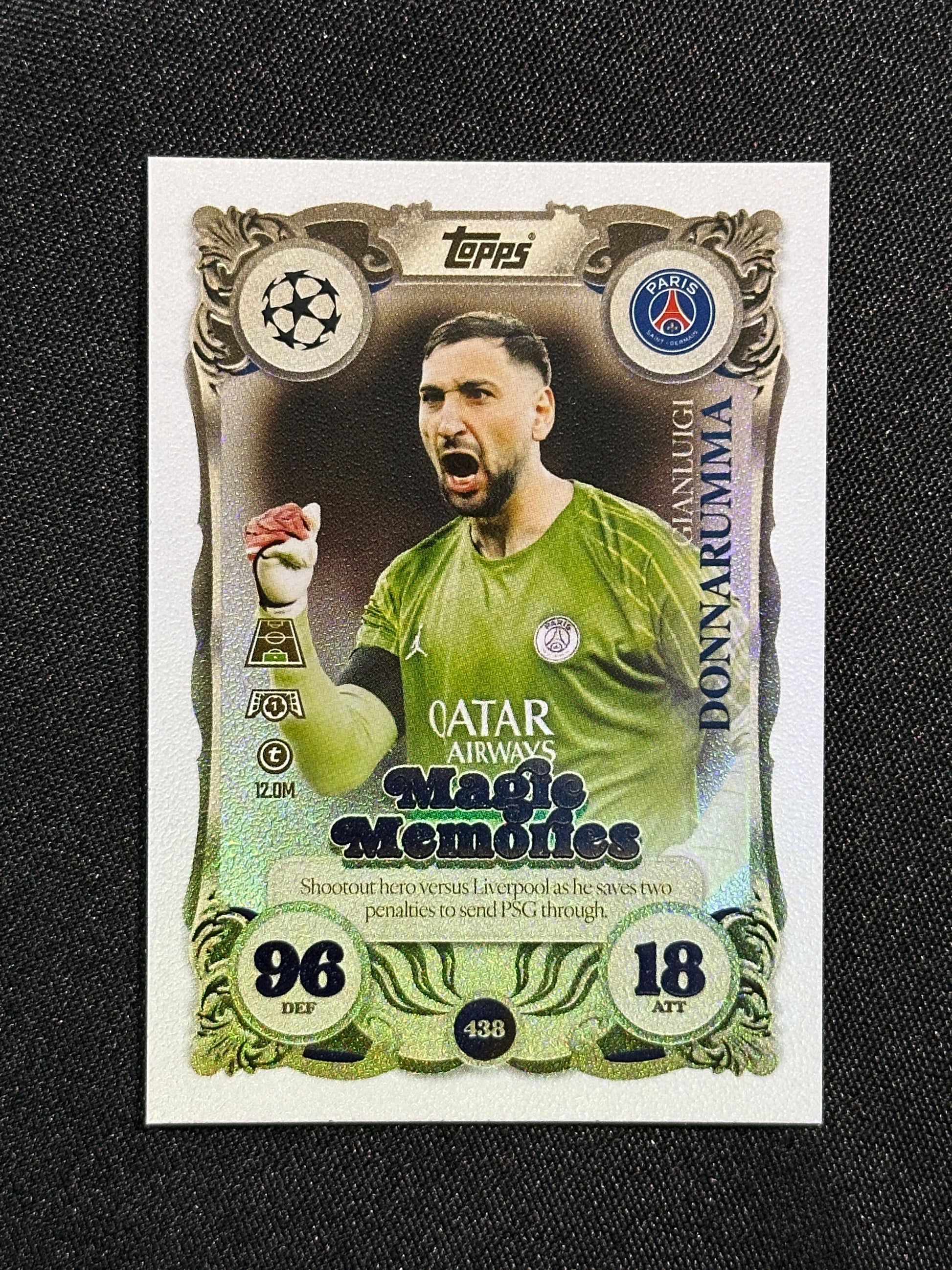 438 Gianluigi Donnarumma PSG Magic Memories - Topps Match Attax 2025/26