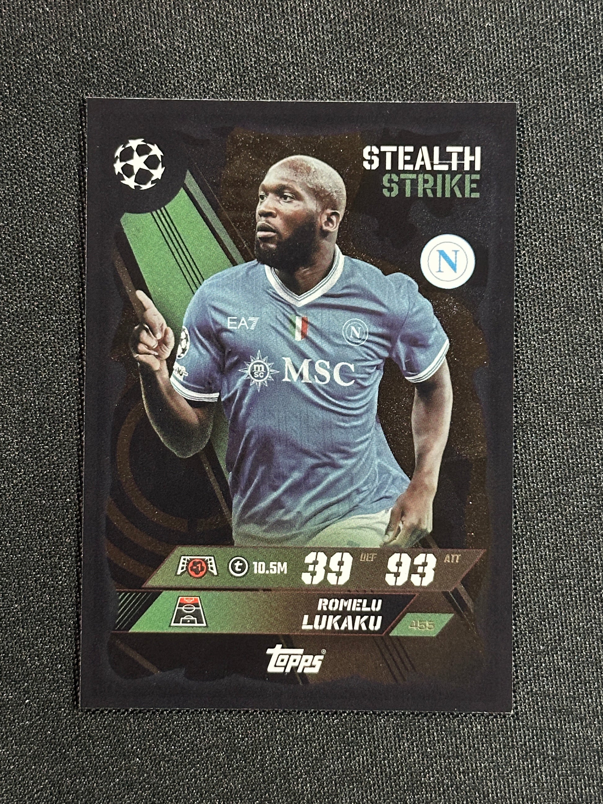 455 Romelu Lukaku Napoli Stealth Strike - Topps Match Attax 2025/26