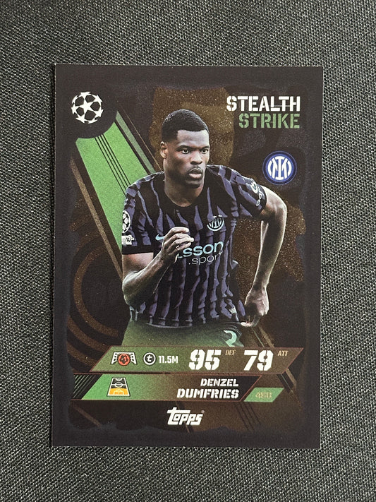 456 Denzel Dumfries Inter Milan Stealth Strike - Topps Match Attax 2025/26