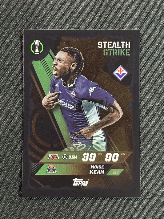 457 Moise Kean Fiorentina Stealth Strike - Topps Match Attax 2025/26