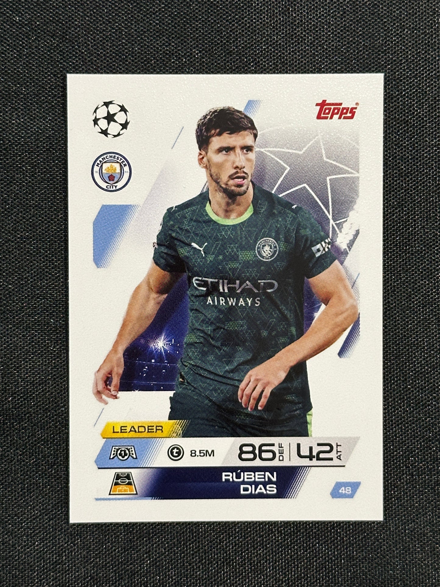48 Rúben Dias Manchester City Base - Topps Match Attax 2025/26