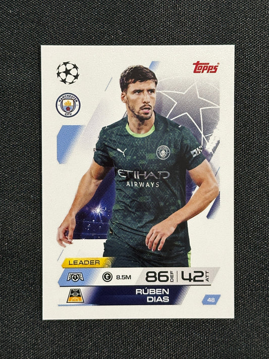 48 Rúben Dias Manchester City Base - Topps Match Attax 2025/26