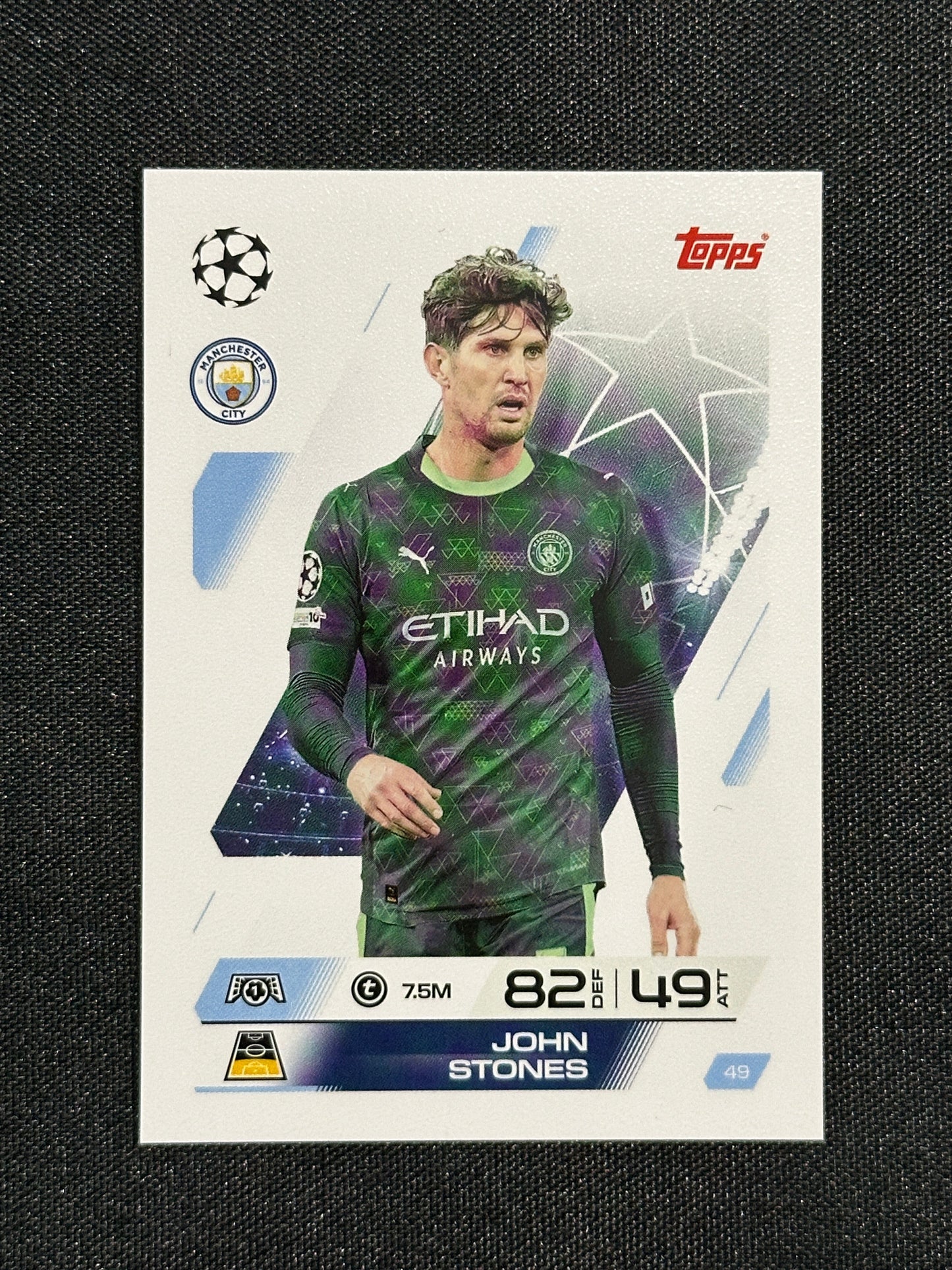 49 John Stones Manchester City Base - Topps Match Attax 2025/26