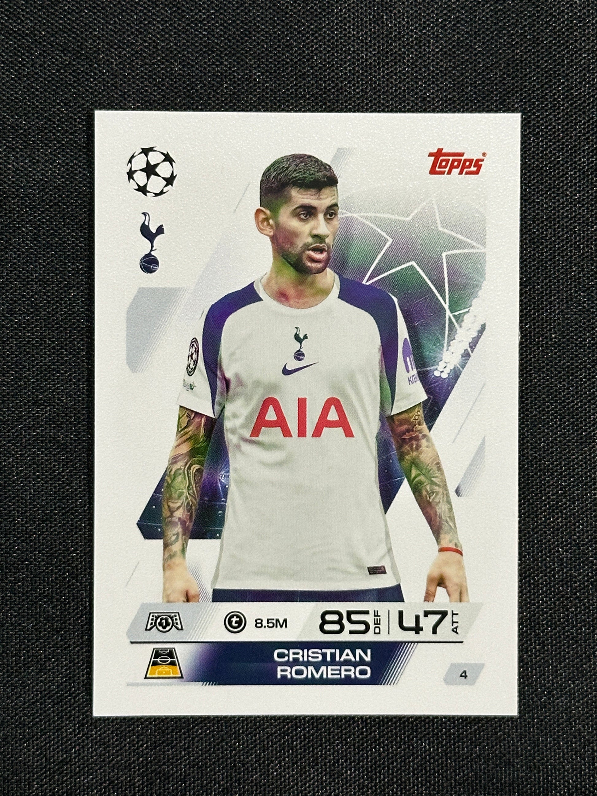 4 Cristian Romero Tottenham Hotspur Base - Topps Match Attax 2025/26