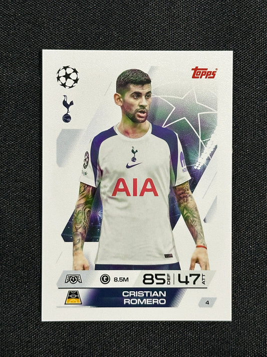 4 Cristian Romero Tottenham Hotspur Base - Topps Match Attax 2025/26