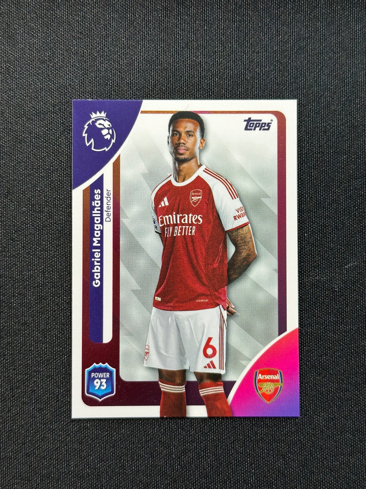 4 Gabriel Magalhães Arsenal Base - Topps Premier League 2026