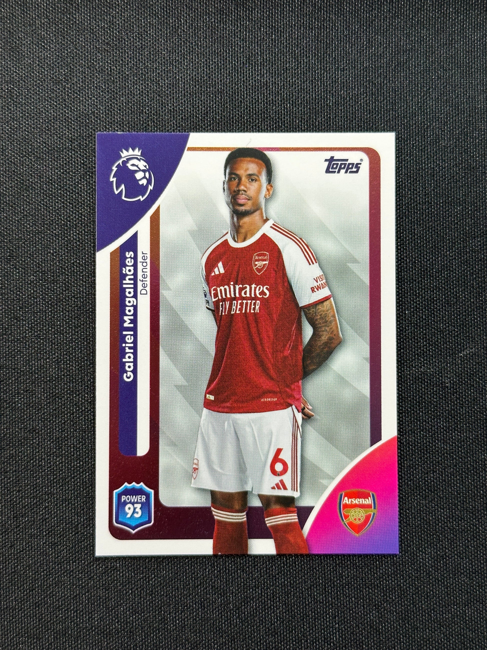 4 Gabriel Magalhães Arsenal Base - Topps Premier League 2026