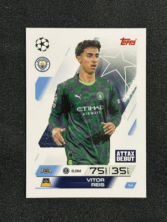 54 Vitor Reis Manchester City Base - Topps Match Attax 2025/26