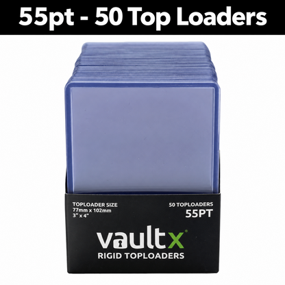 Vault X Rigid Toploaders 55PT/75PT/100PT/130PT Thick Trading Card Holders