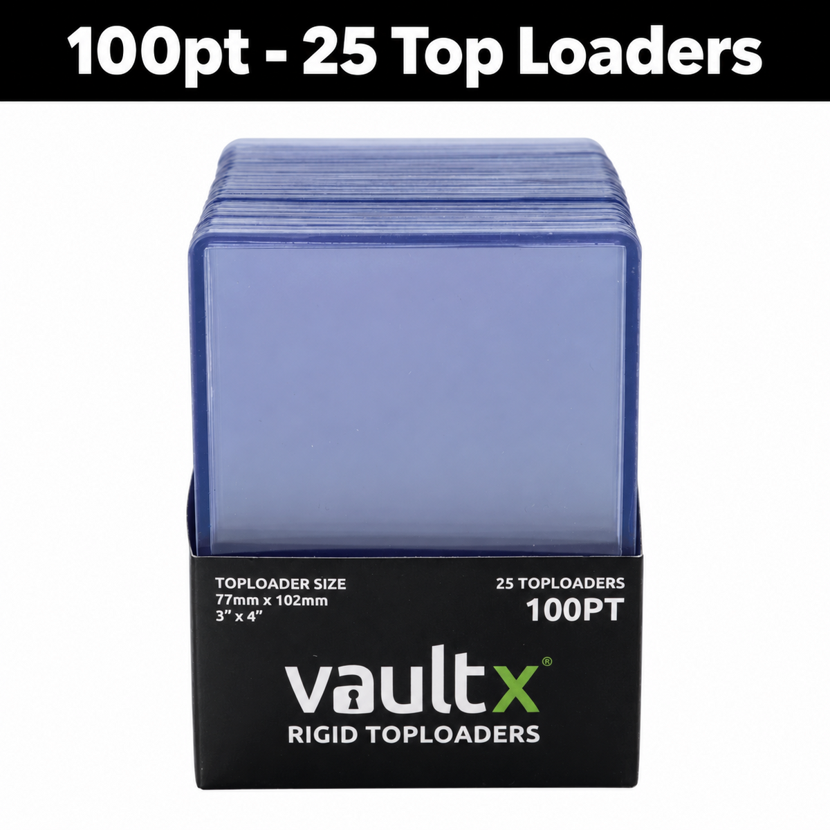 Vault X Rigid Toploaders 55PT/75PT/100PT/130PT Thick Trading Card Holders