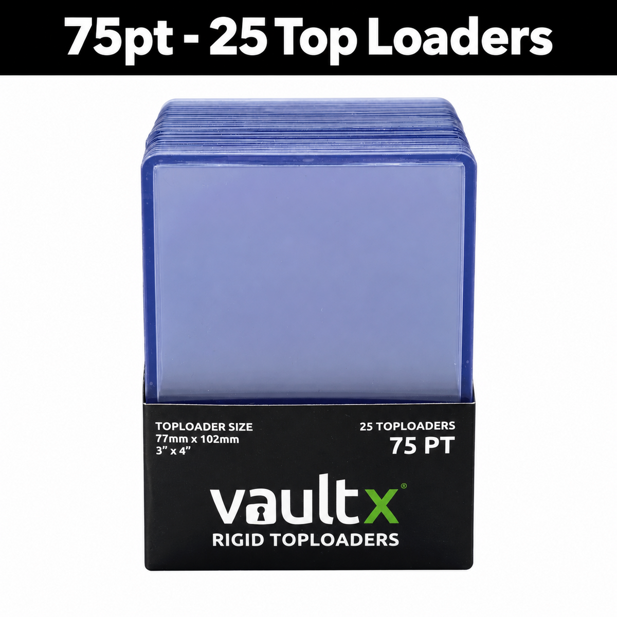 Vault X Rigid Toploaders 55PT/75PT/100PT/130PT Thick Trading Card Holders