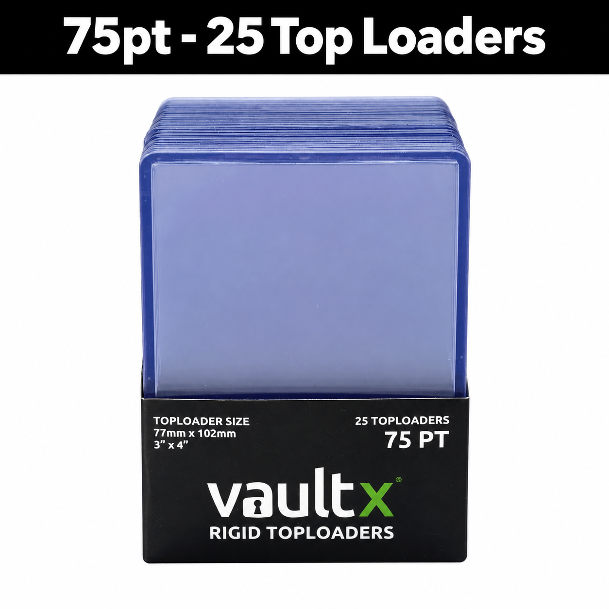 Vault X Rigid Toploaders 55PT/75PT/100PT/130PT Thick Trading Card Holders