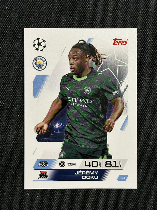 60 Jérémy Doku Manchester City Base - Topps Match Attax 2025/26