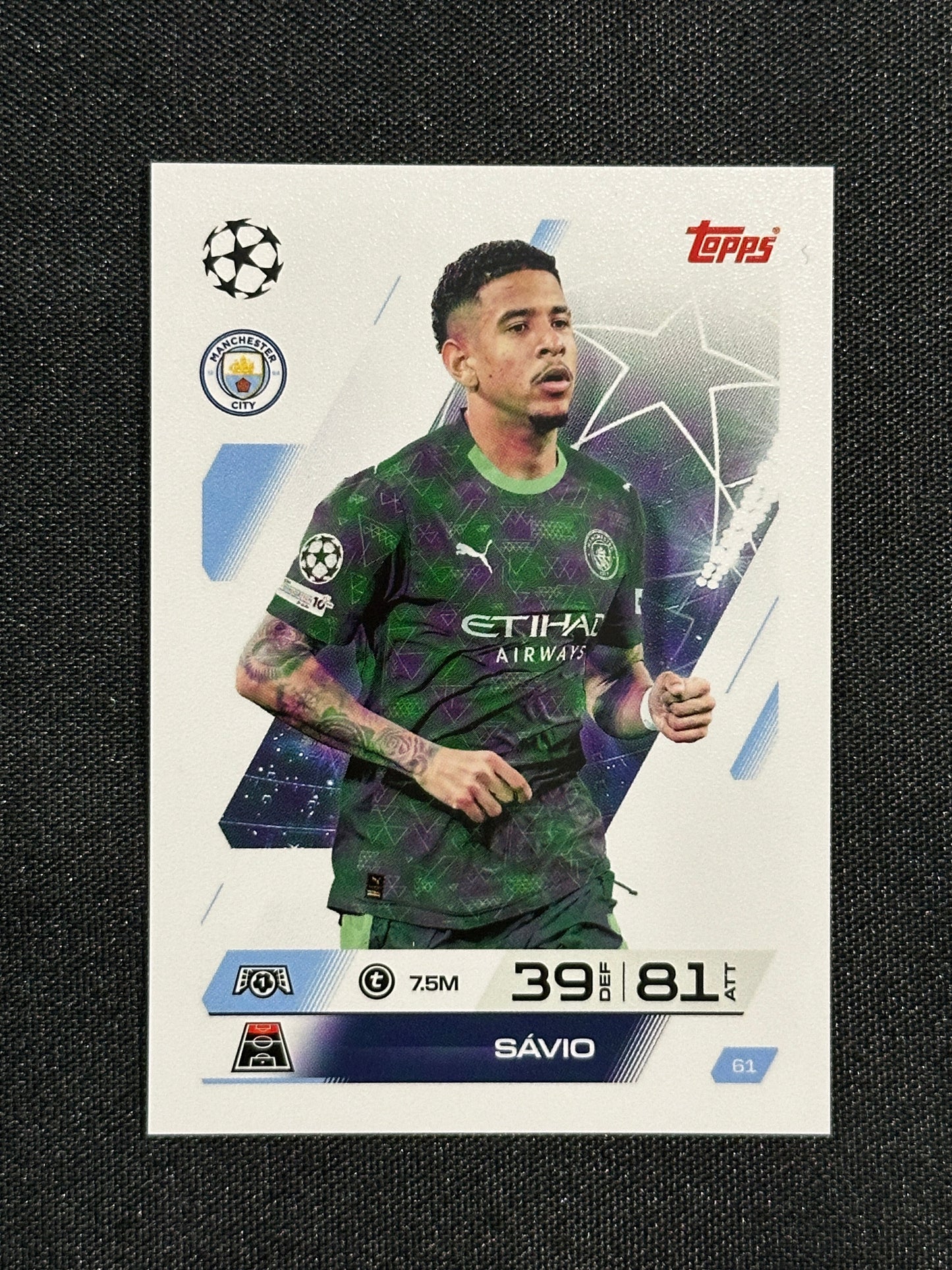 61 Sávio Manchester City Base - Topps Match Attax 2025/26
