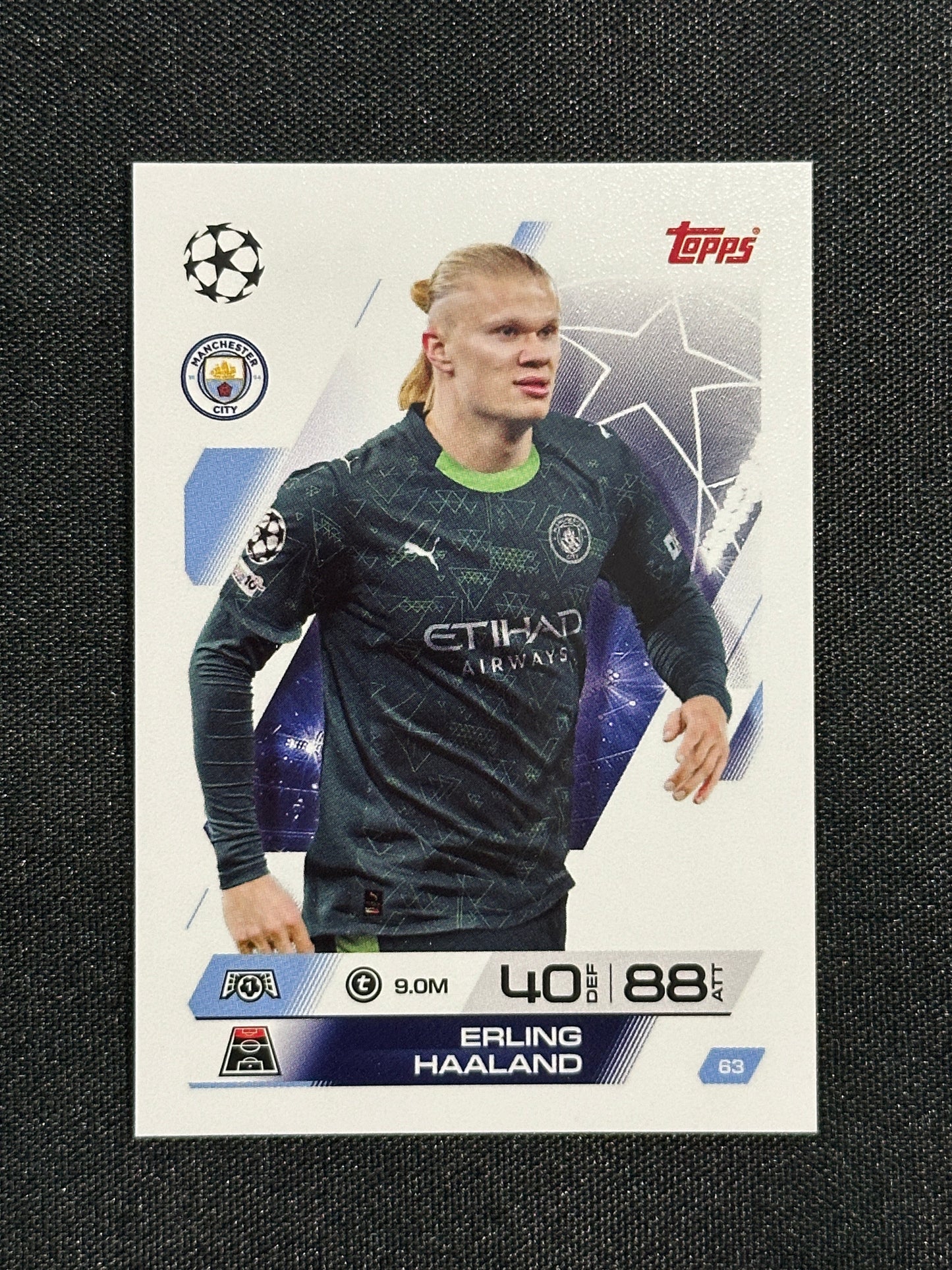 63 Erling Haaland Manchester City Base - Topps Match Attax 2025/26