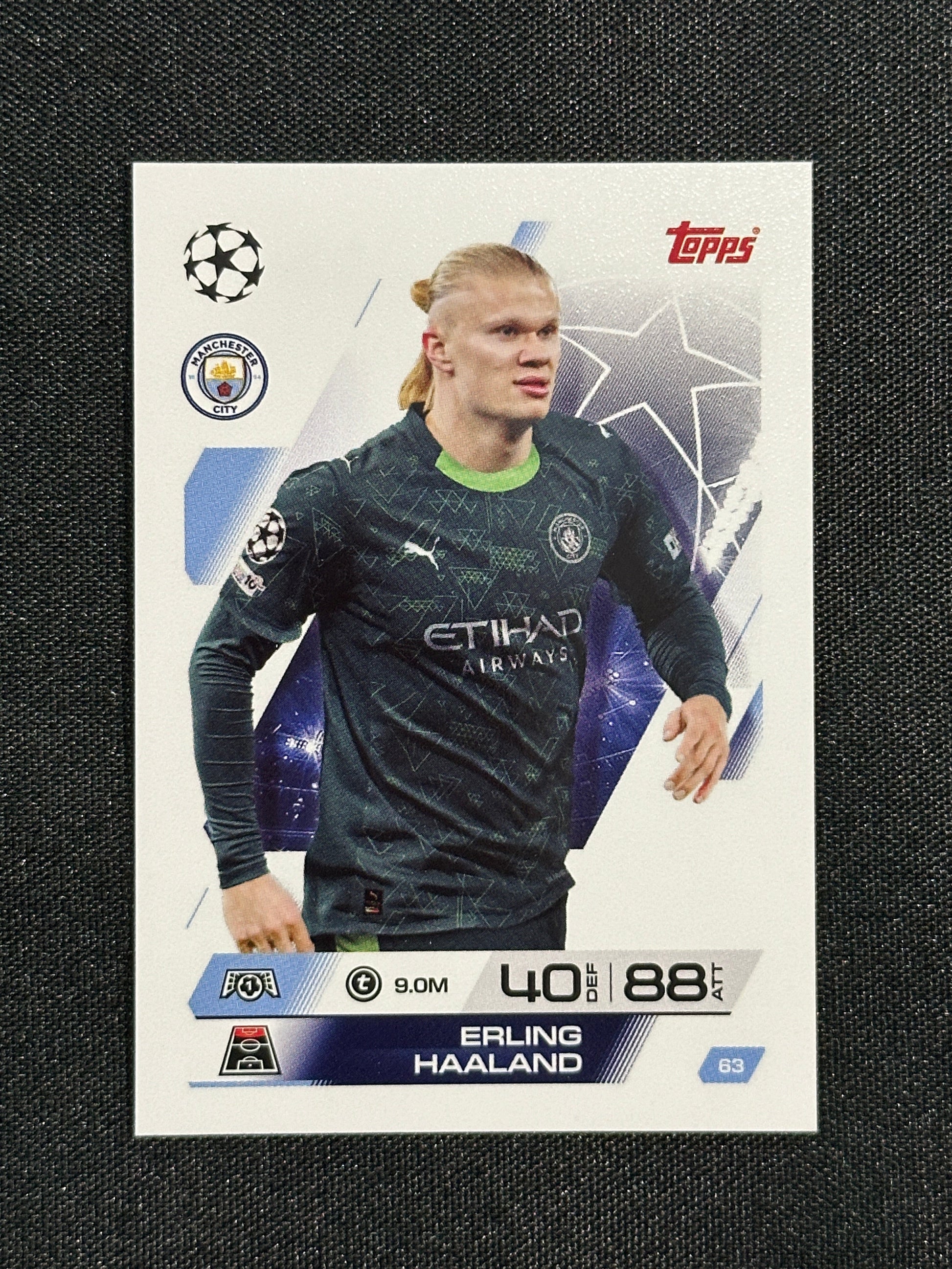 63 Erling Haaland Manchester City Base - Topps Match Attax 2025/26