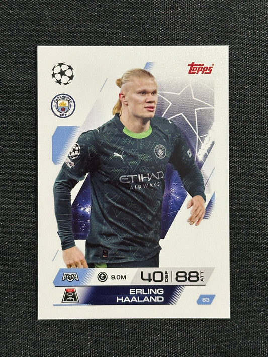 63 Erling Haaland Manchester City Base - Topps Match Attax 2025/26
