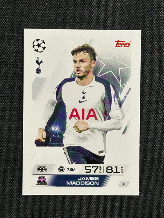 6 James Maddison Tottenham Hotspur Base - Topps Match Attax 2025/26