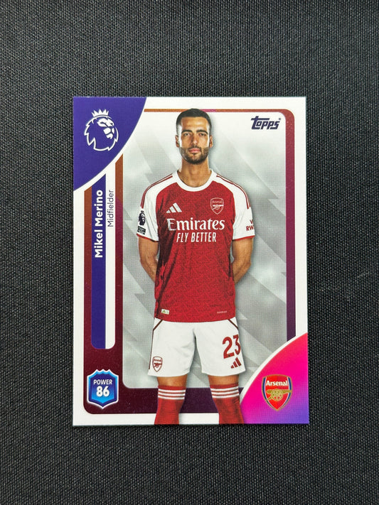 6 Mikel Merino Arsenal Base - Topps Premier League 2026