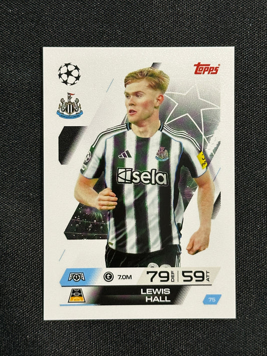 75 Lewis Hall Newcastle United Base - Topps Match Attax 2025/26
