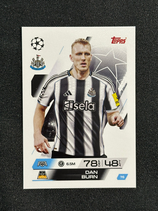 76 Dan Burn Newcastle United Base - Topps Match Attax 2025/26